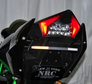 Kawasaki H2 Fender Eliminator - New Rage Cycles - Brightest LED, Plug & Play - Black - `15-`27